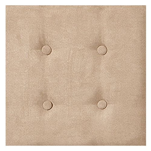 Luxe – Ensemble de huit panneaux muraux capitonnés en microsuède couleur taupe. Dimensions : 18 po x 18 po x 1 po (46 cm x 46 cm x 2,5 cm).