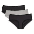 thumbnail image 3 of George Women's 3-Pack Microfiber Lace Trim Hipsters, 3 of 3