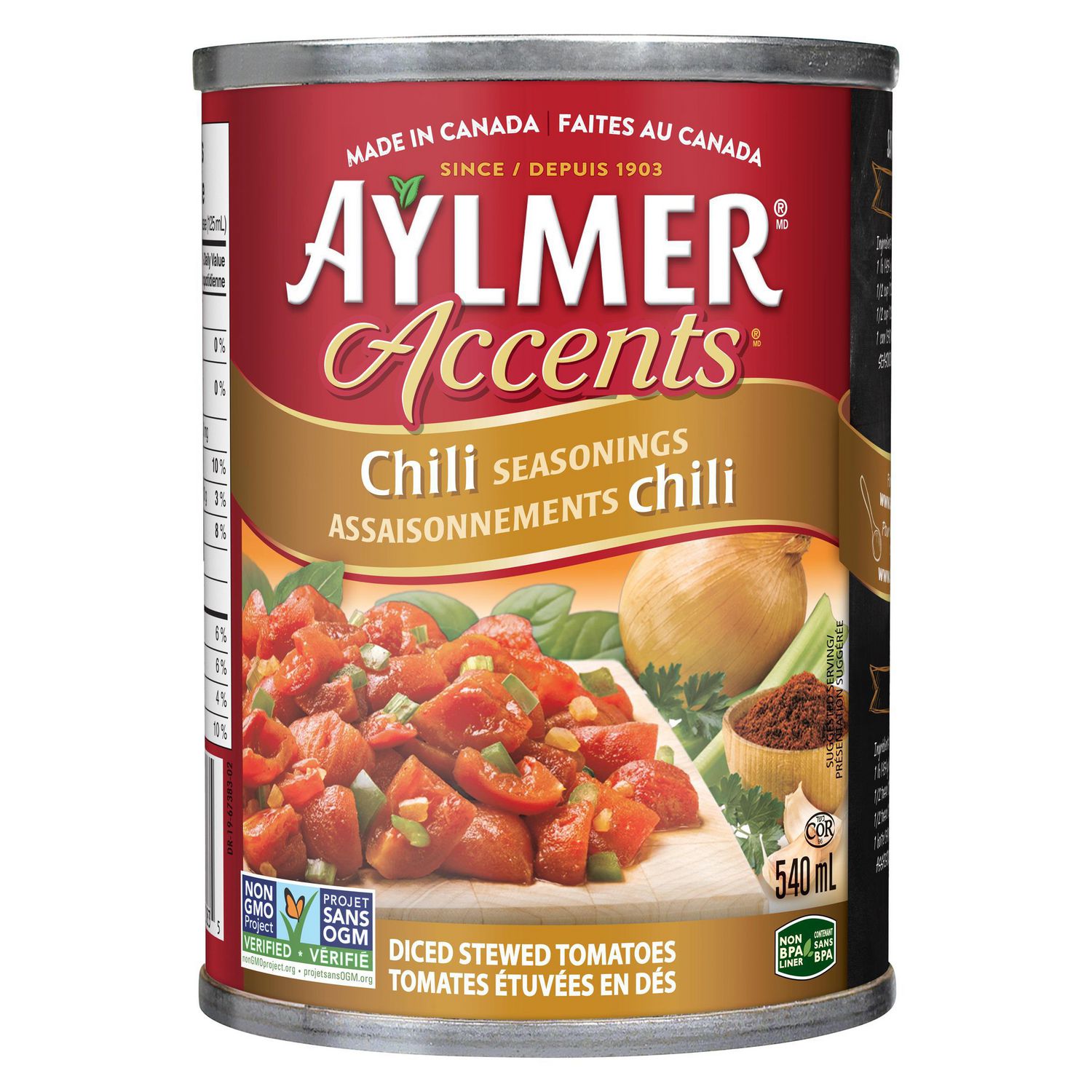 Aylmer Accents Tomatoes Diced Stewed Chili Walmart Canada