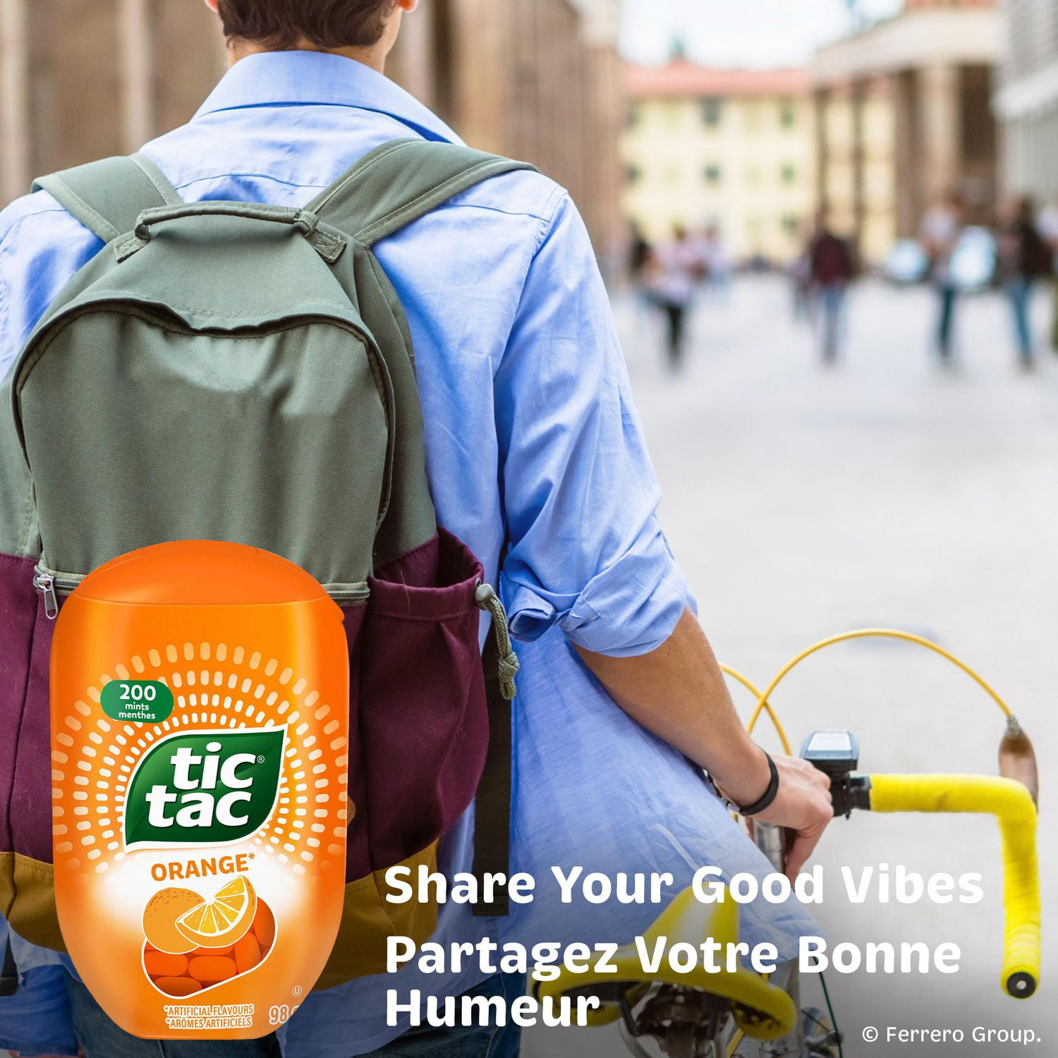 Menthes TIC TAC, orange, Bonbons à la menthe 200 pilule, 98g