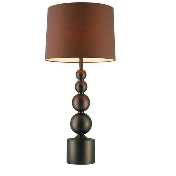 Lampe de table bronze brossé lustré avec 4 boules de la collection Canterburry