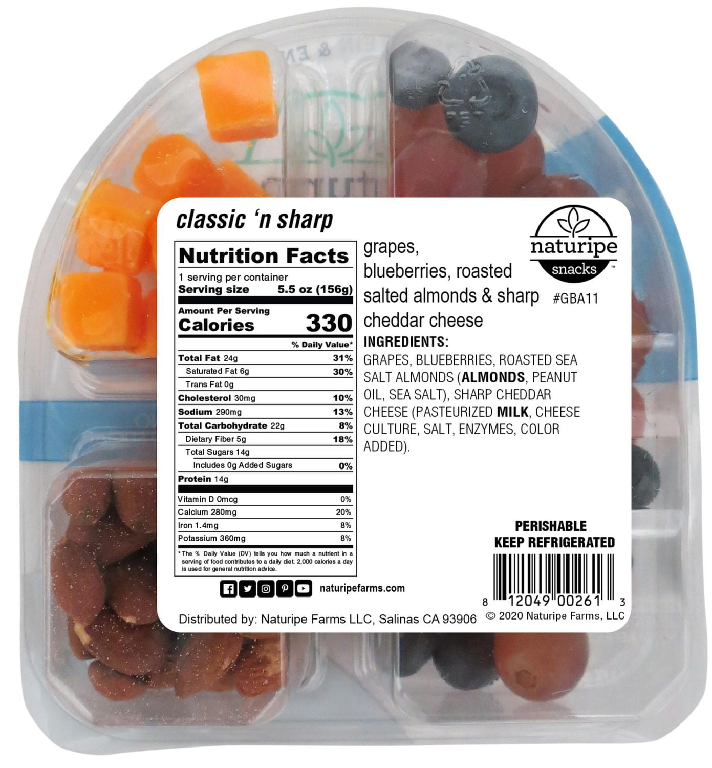 Naturipe Snacks Classic ’N Sharp Boost Bento