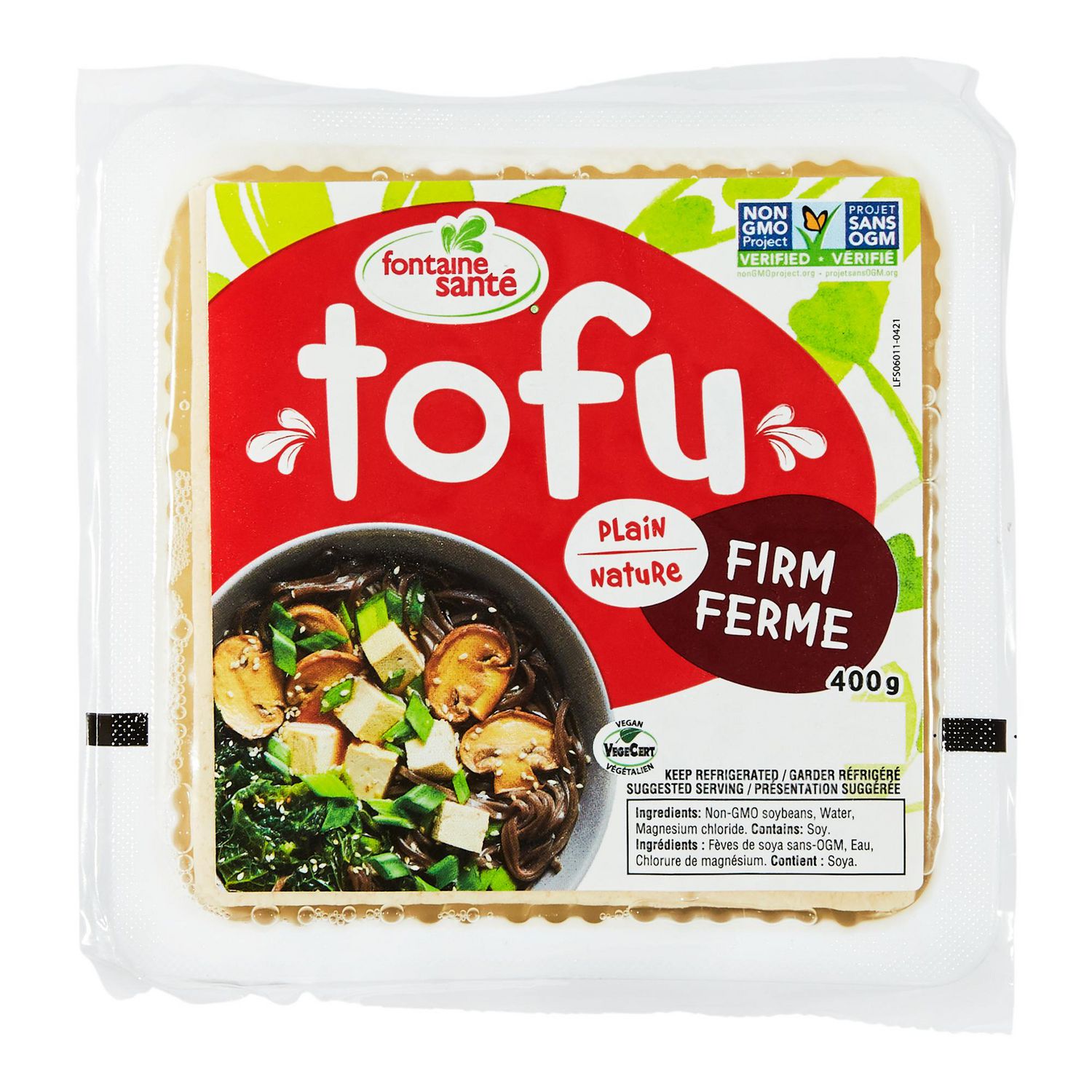 Tofu nature extra ferme Fontaine Santé 400 g