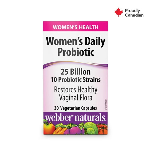 Webber Naturals® Probiotique quotidien pour femmes 25 milliards 30 capsules végétariennes