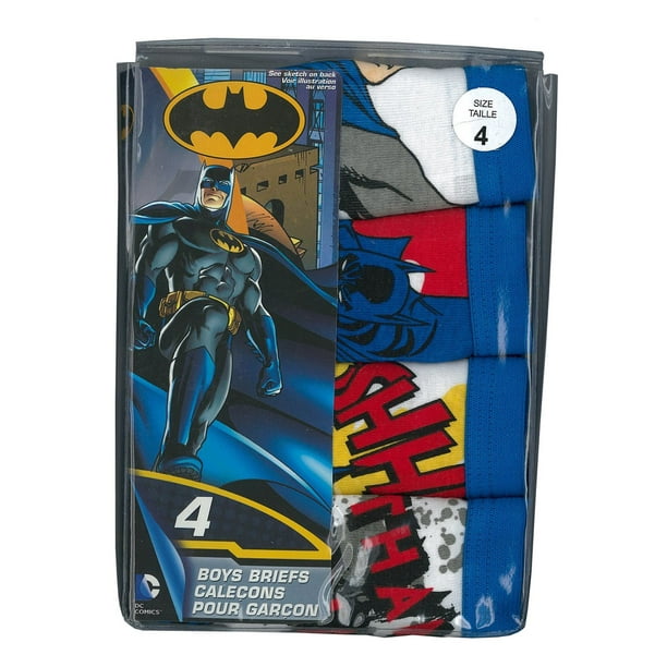 Warner Bros Boys Batman 4 Pack Briefs 