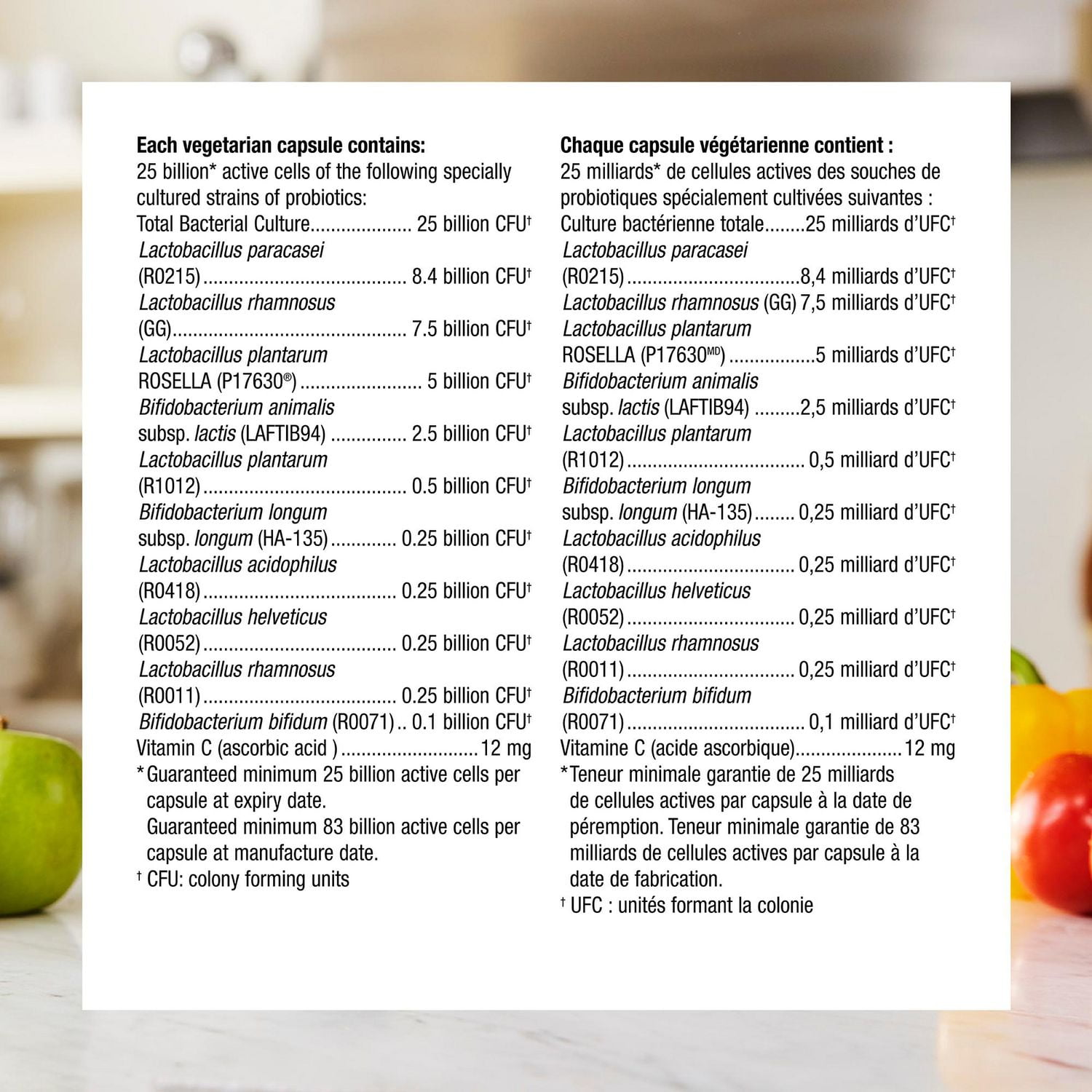 Webber Naturals® Probiotique quotidien pour femmes 25 milliards Soutient la santé de la microflore vaginale, 30 capsules végétariennes