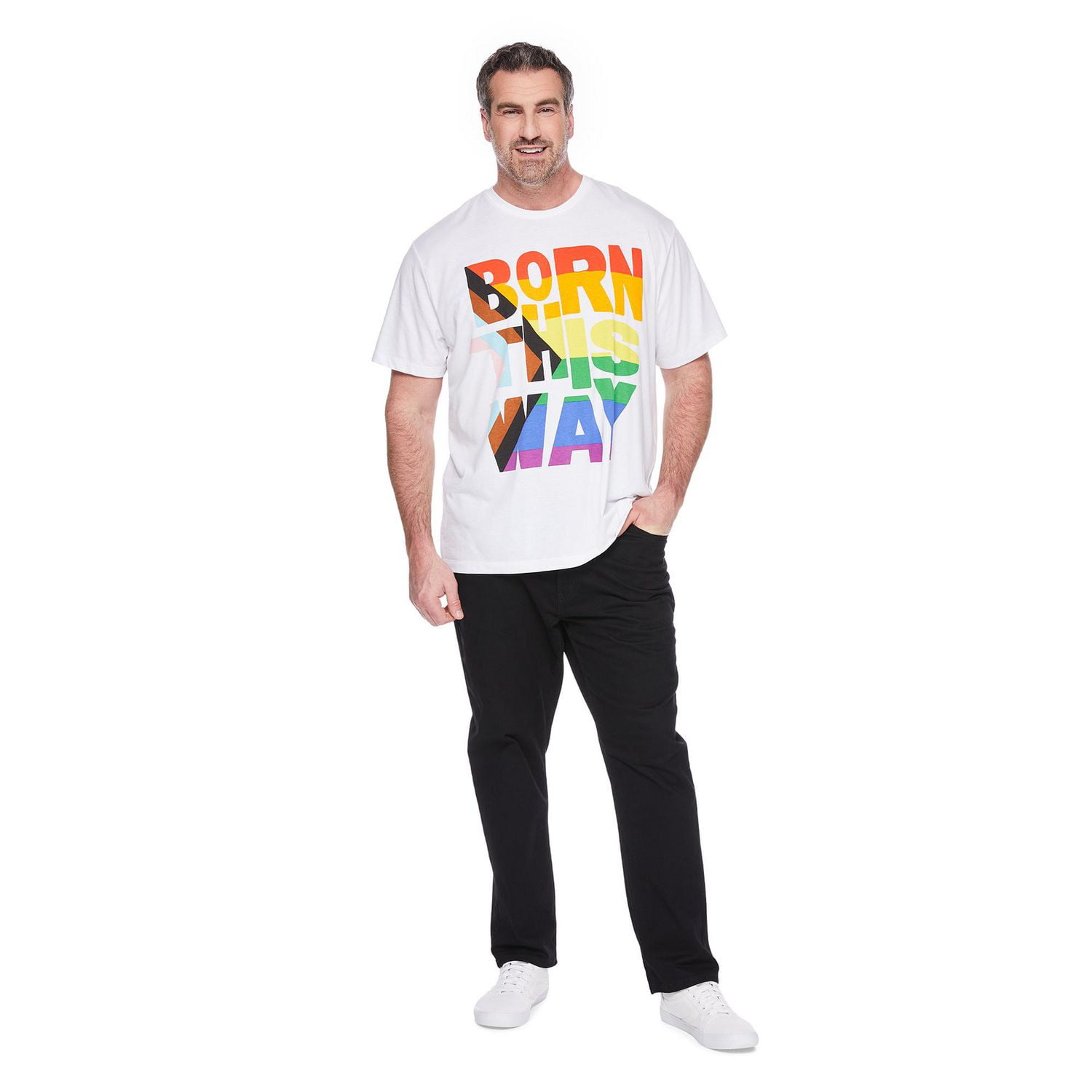 George Adult Plus Gender Inclusive Born This Way Tee