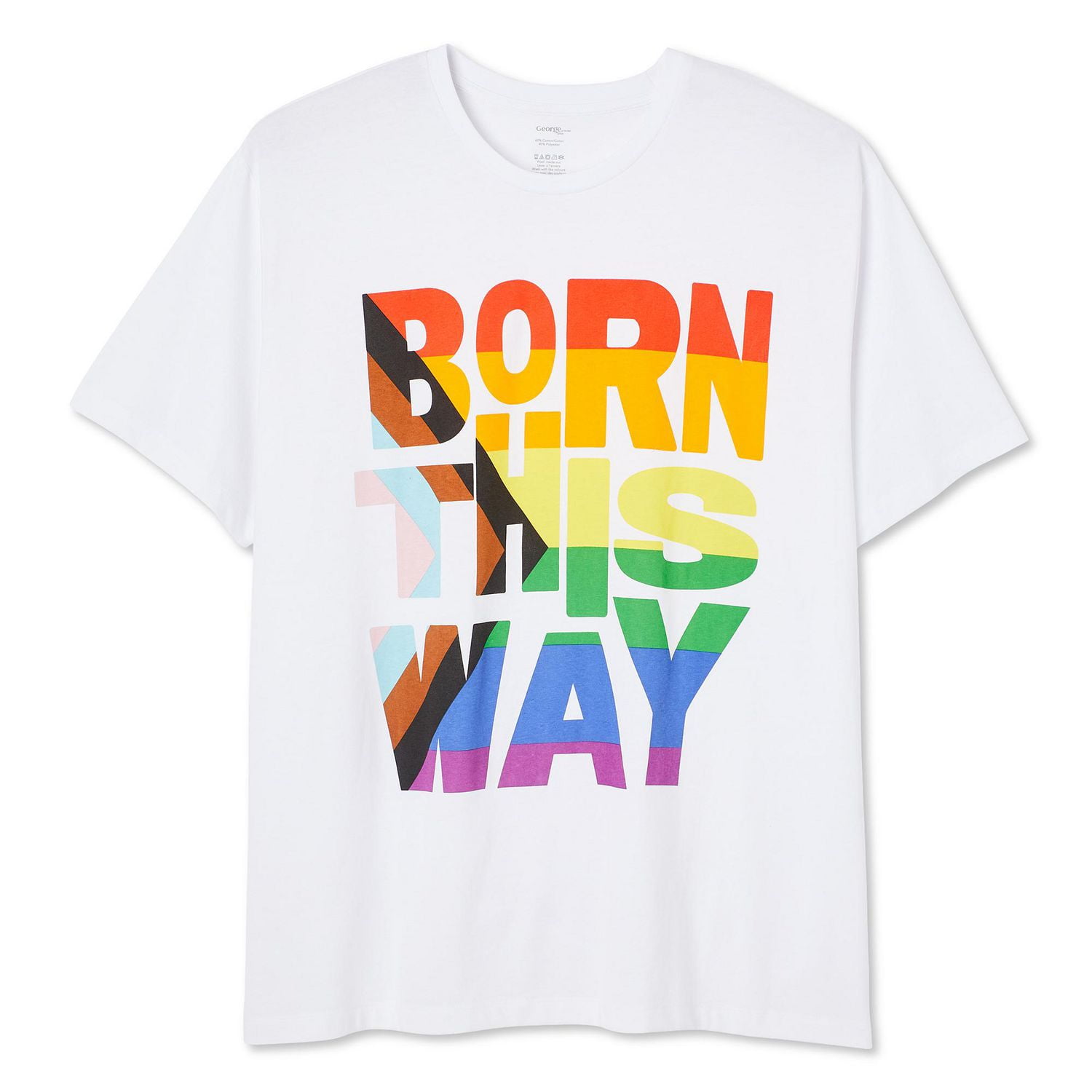 George Adult Plus Gender Inclusive Born This Way Tee