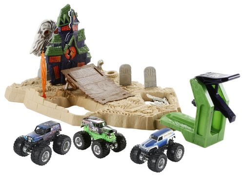 hot wheels monster jam grave digger boneyard bash playset