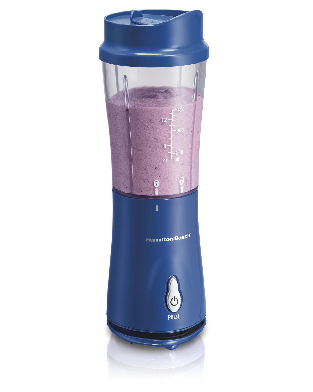 51102V Hamilton Beach Personal Blender for Shakes and Smoothies with 2 BPA-Free Portable 14oz Travel Jars Renewed White 