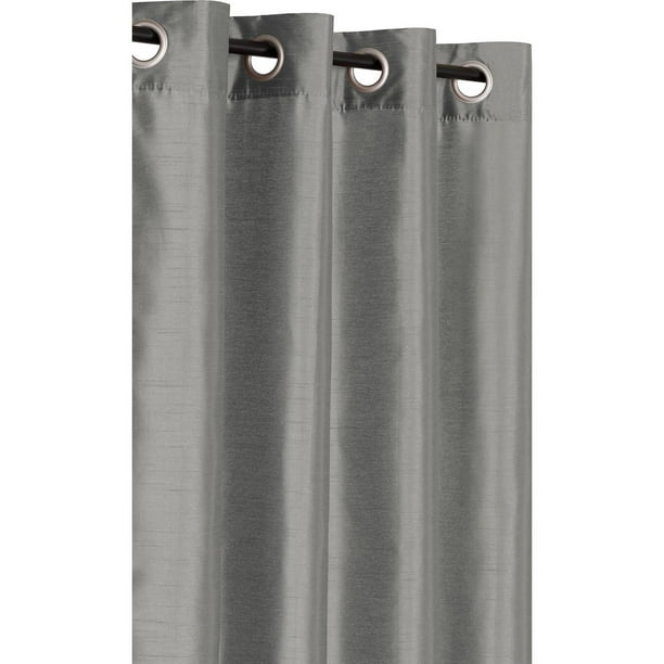 Safdie & Co. Curtain 2PK 84L Silk Look Grey Walmart.ca
