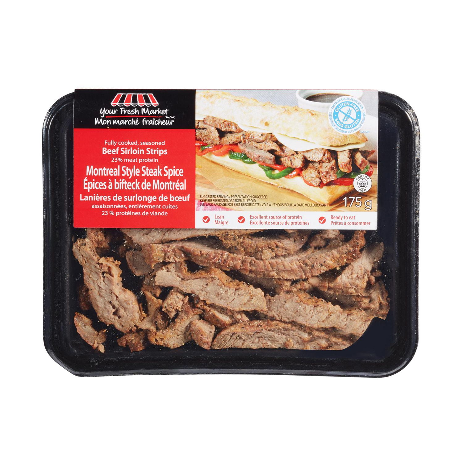 Your Fresh Market Montreal Style Steak Spiced Beef Sirloin Strips Walmart Canada