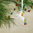 thumbnail image 4 of Hallmark Unicorn With Rainbow Mane Christmas Ornament - Walmart Exclusive, 4 of 5