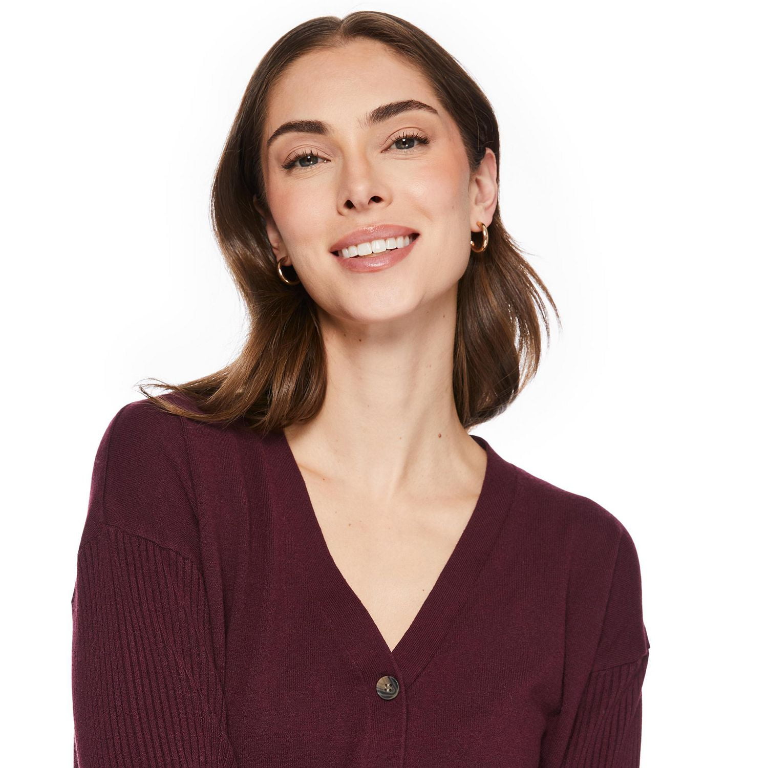 George Women's Rib Sleeve Cardigan