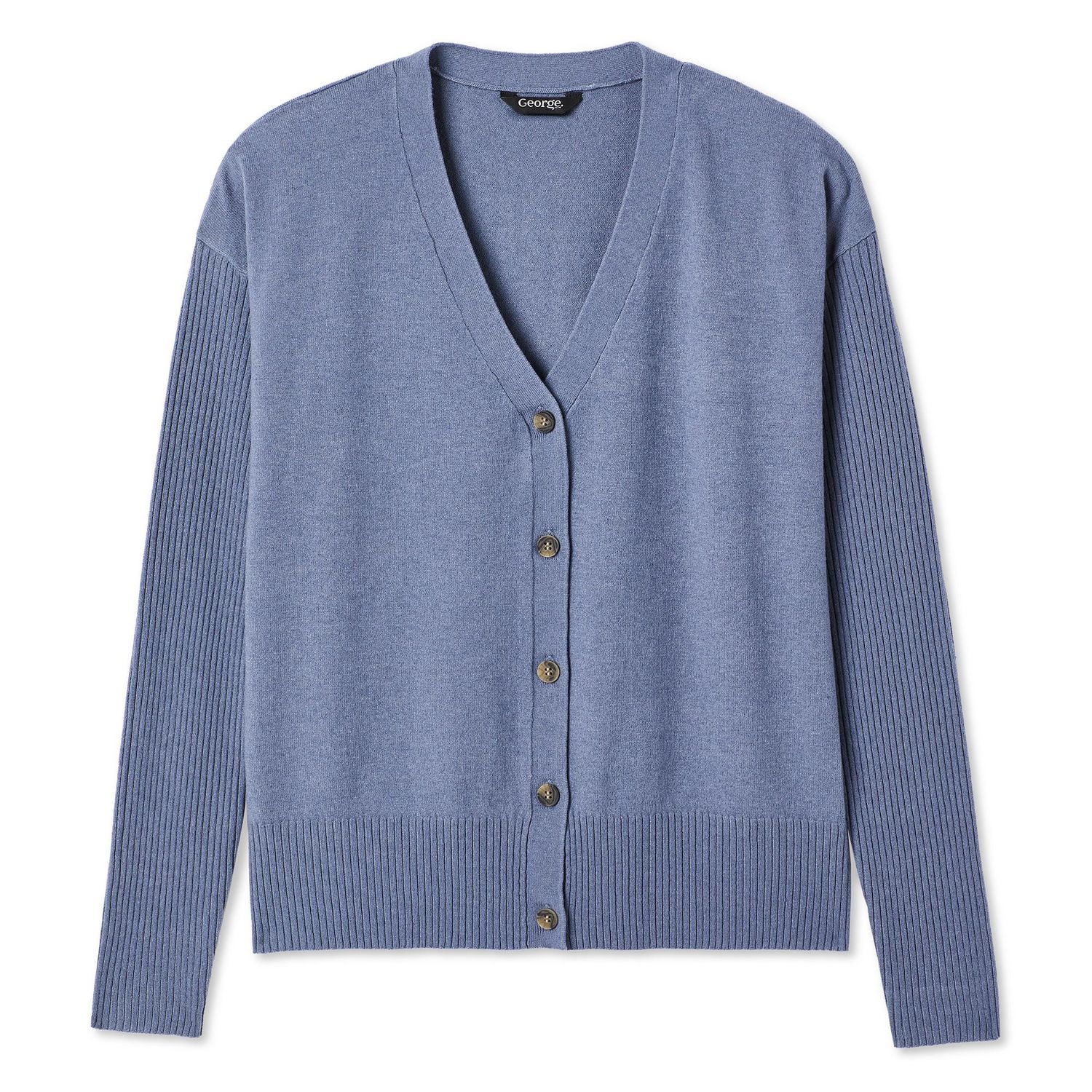 George Women's Rib Sleeve Cardigan