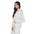 thumbnail image 2 of No Boundaries Women's Oversized Fleece Zip-Up Hoodie, 2 of 6