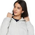 thumbnail image 4 of No Boundaries Women's Oversized Fleece Zip-Up Hoodie, 4 of 6