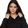 thumbnail image 4 of No Boundaries Women's Oversized Fleece Zip-Up Hoodie, 4 of 6