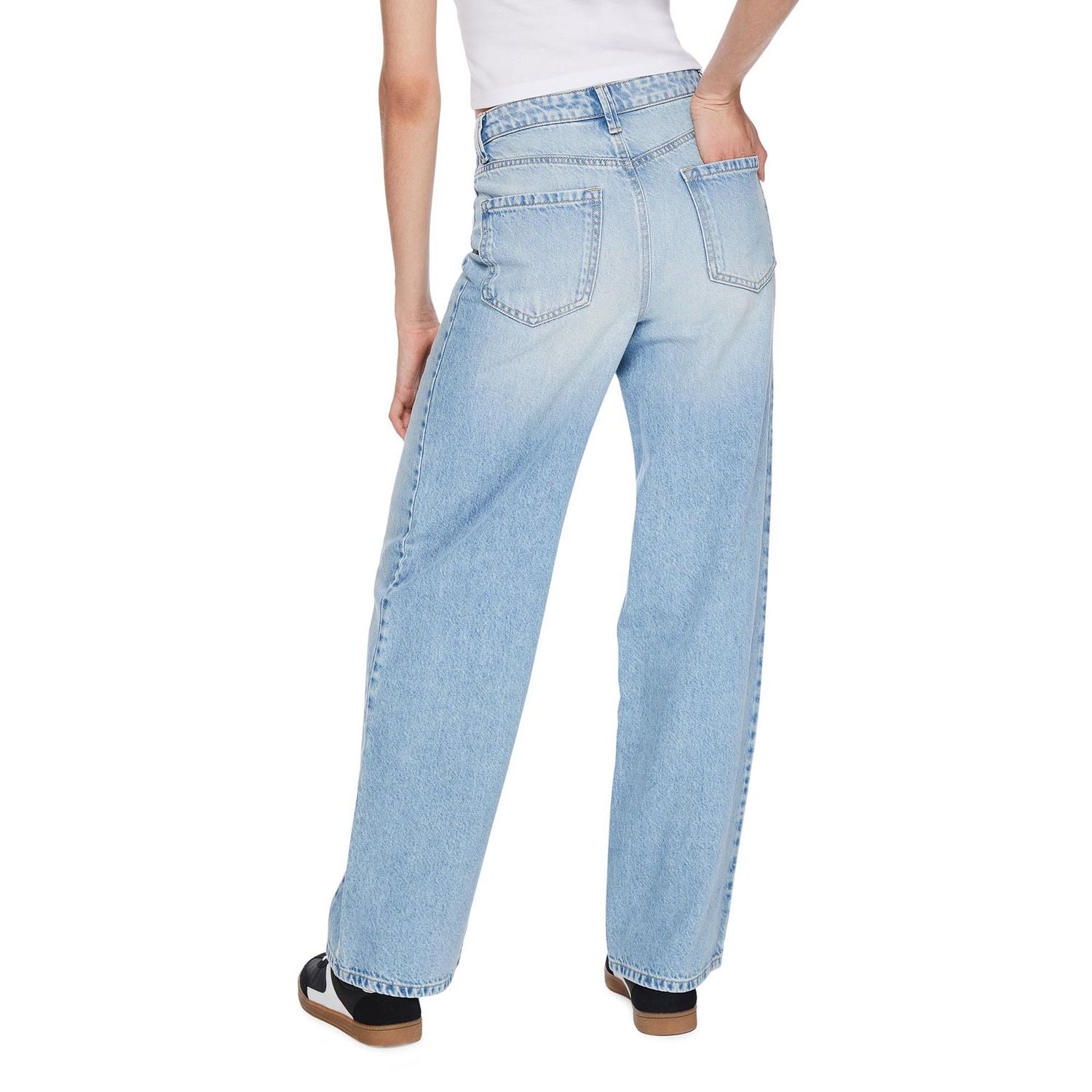 No Boundaries Women's Wide Leg Slouch Denim Jean
