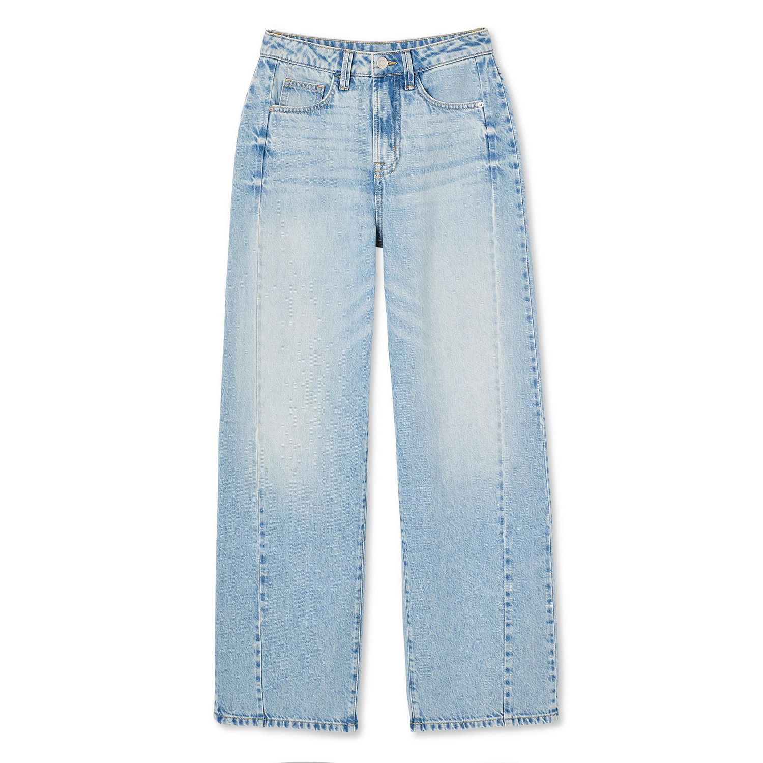 No Boundaries Women's Wide Leg Slouch Denim Jean