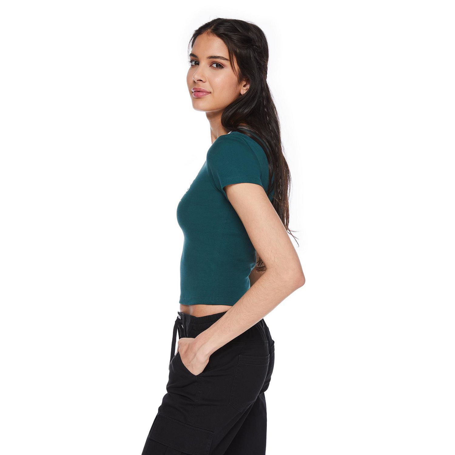 T-shirt bébé à manches courtes No Boundaries pour femmes Tailles TP–TTG