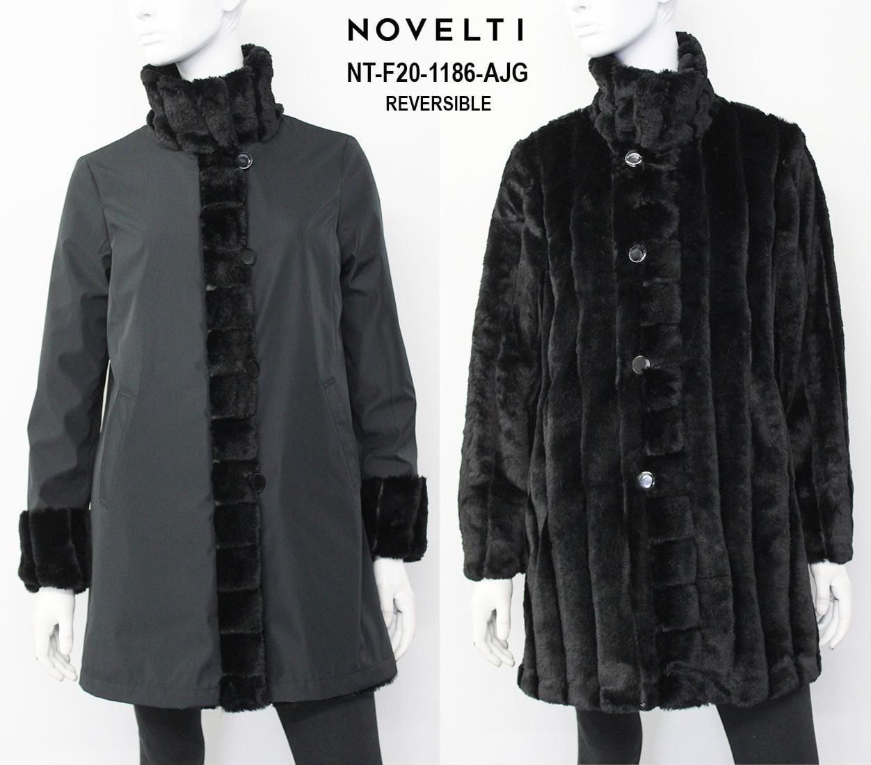 Manteau reversible pour femme Novelti avec doublure en fourrure contrecollee Islande Walmart