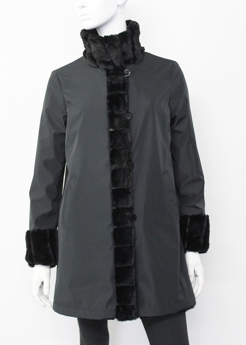 Novelti Women’s Iceland Bonded Fur Liner Coat Reversible Jacket