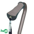 thumbnail image 2 of Hugo Adjustable Offset Handle Cane with Reflective Strap, Smoke, 2 of 2
