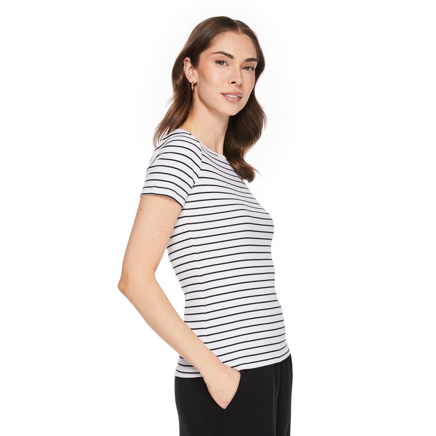 George Women's Rib Crew Neckline Tee