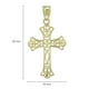 Breloque filigrane en or crucifix, 10 ct - jaune – image 2 sur 2