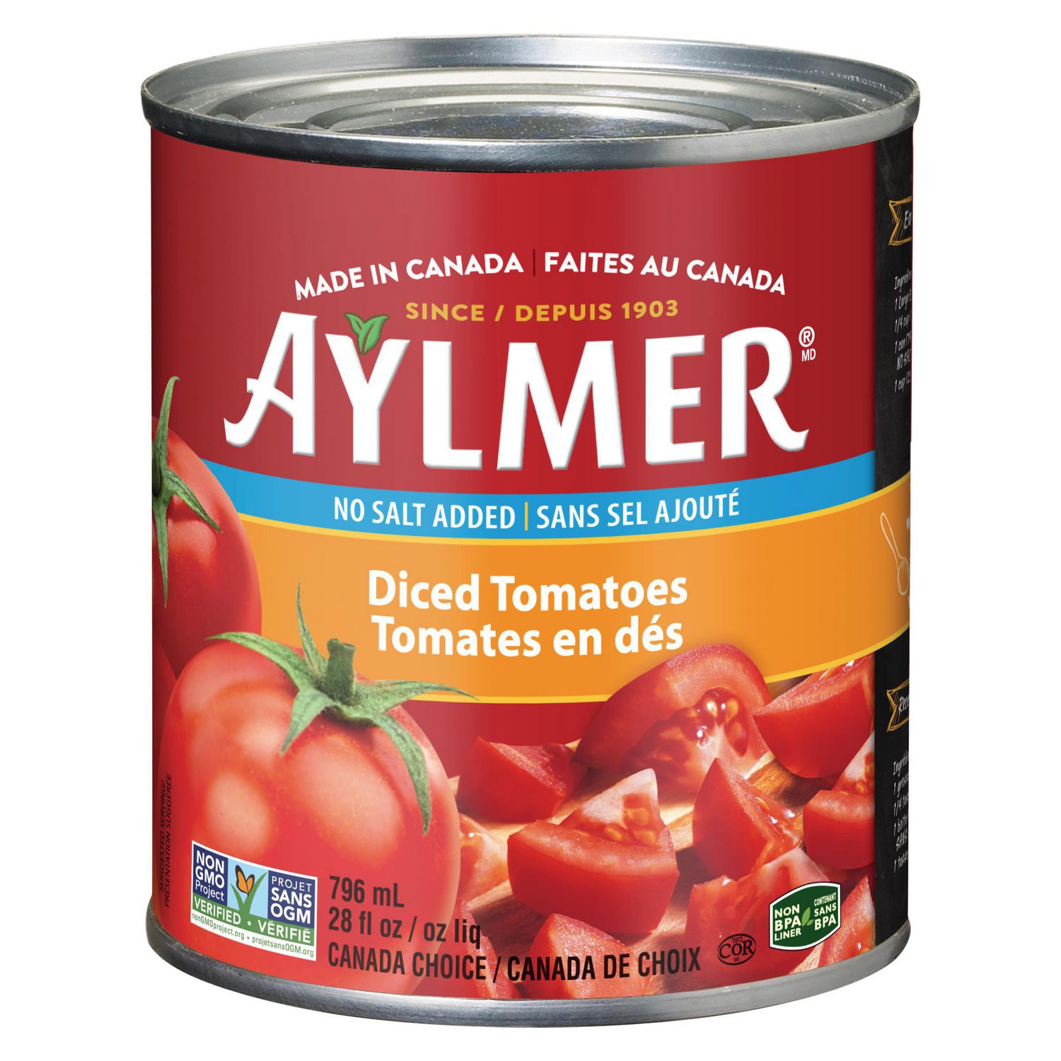 Aylmer Tomatoes Diced No Salt Added Walmart Canada