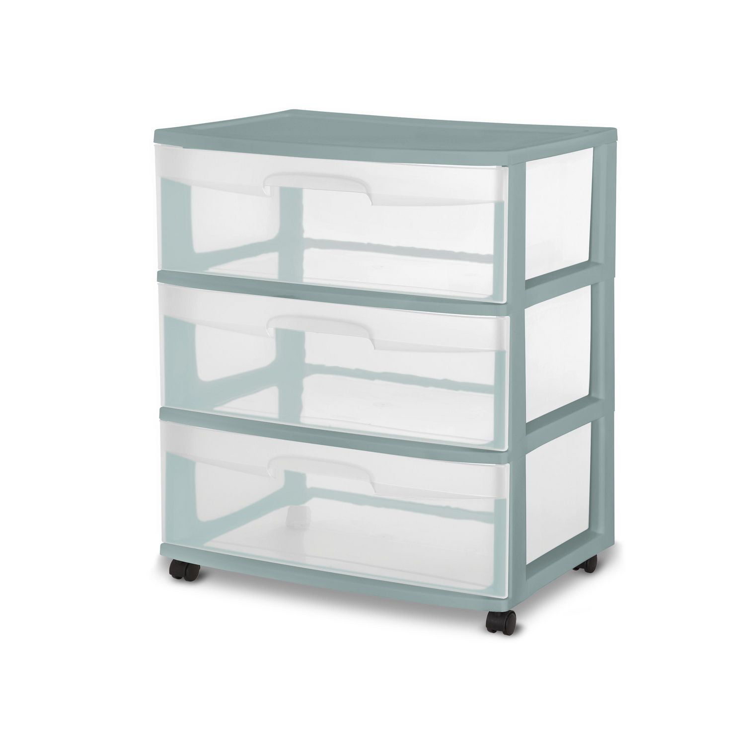 Sterilite Wide 3 Drawer Cart Aqua Walmart Canada