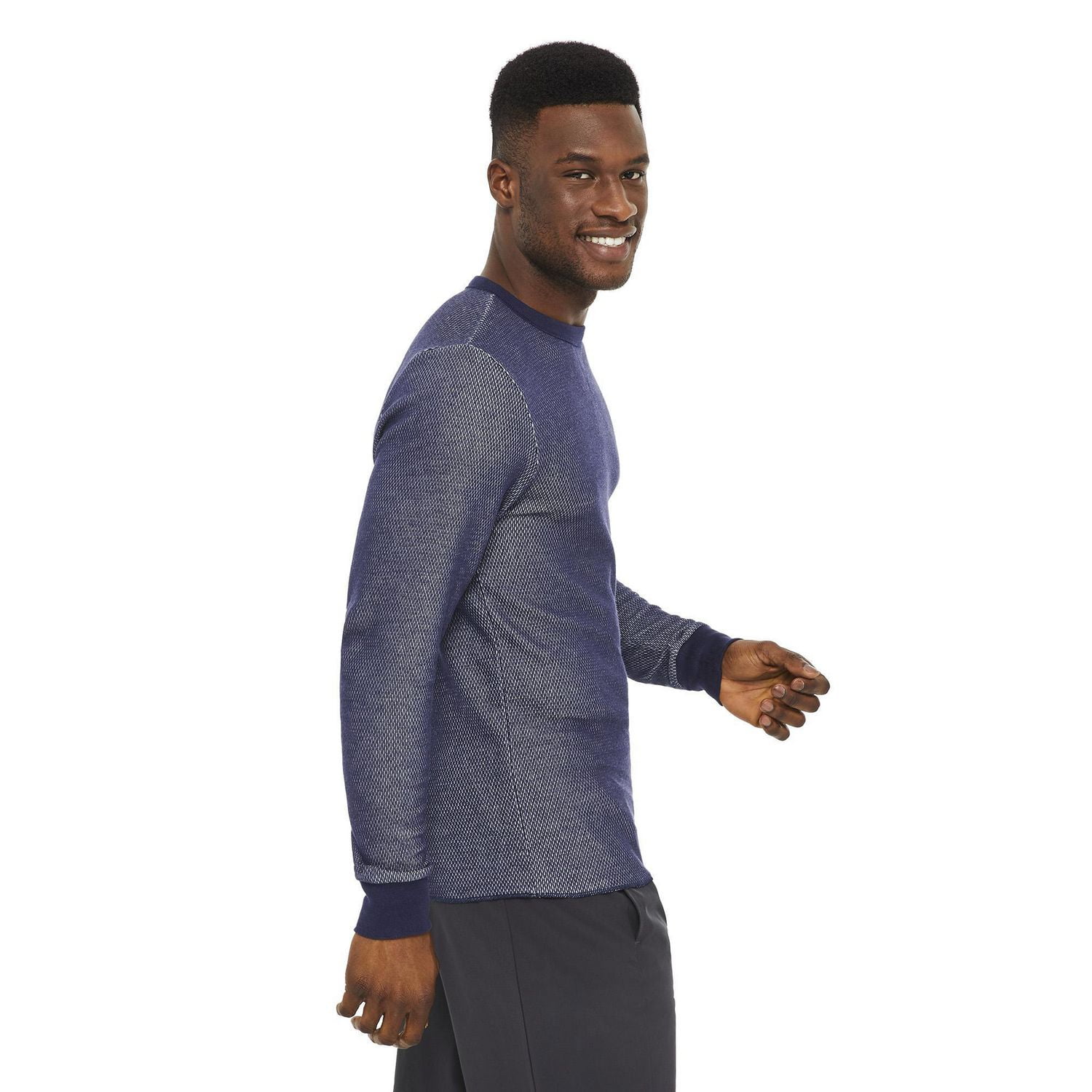 Athletic Works Men's Lightweight Thermal Crewneck