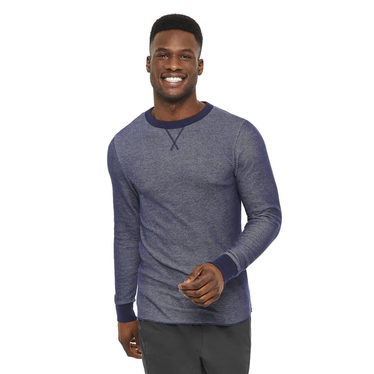 Athletic Works Men's Lightweight Thermal Crewneck