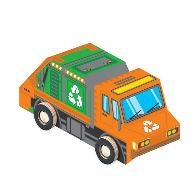 Casse-tête Grafix en forme de véhicules camion de recyclage