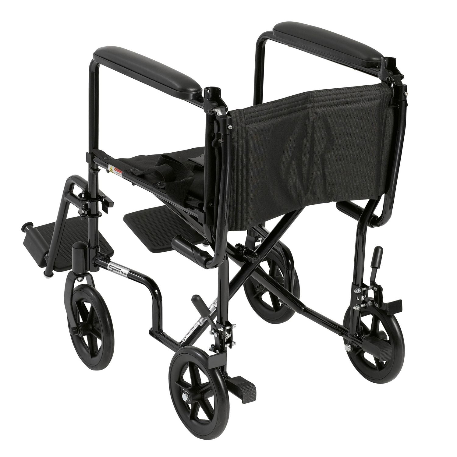 Drive Medical Black Lightweight Transport Wheelchair, 17" Seat
