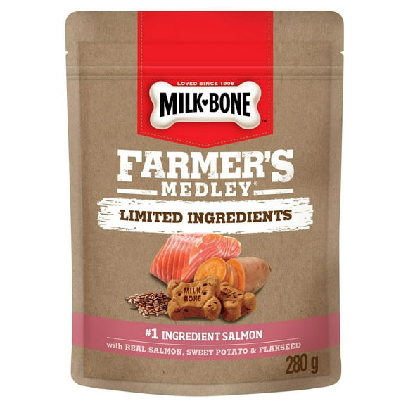 Milk-Bone Farmer’s Medley Limited Ingredient Salmon Crunchy Dog Treat, 280g