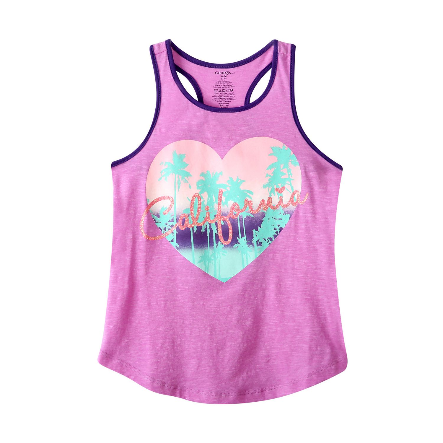 George Girls’ Crew-Neck Racer-Back Tank | Walmart Canada