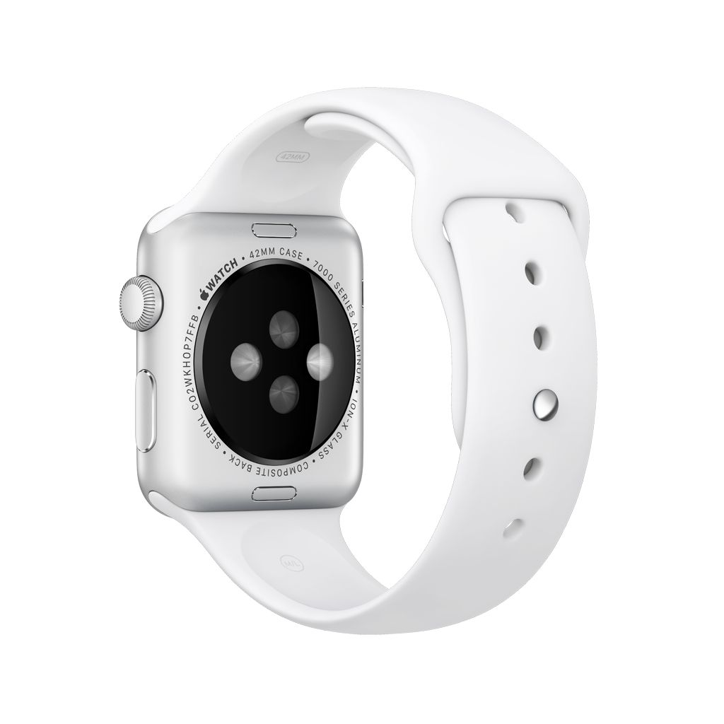 Silver aluminum 2024 white sport band