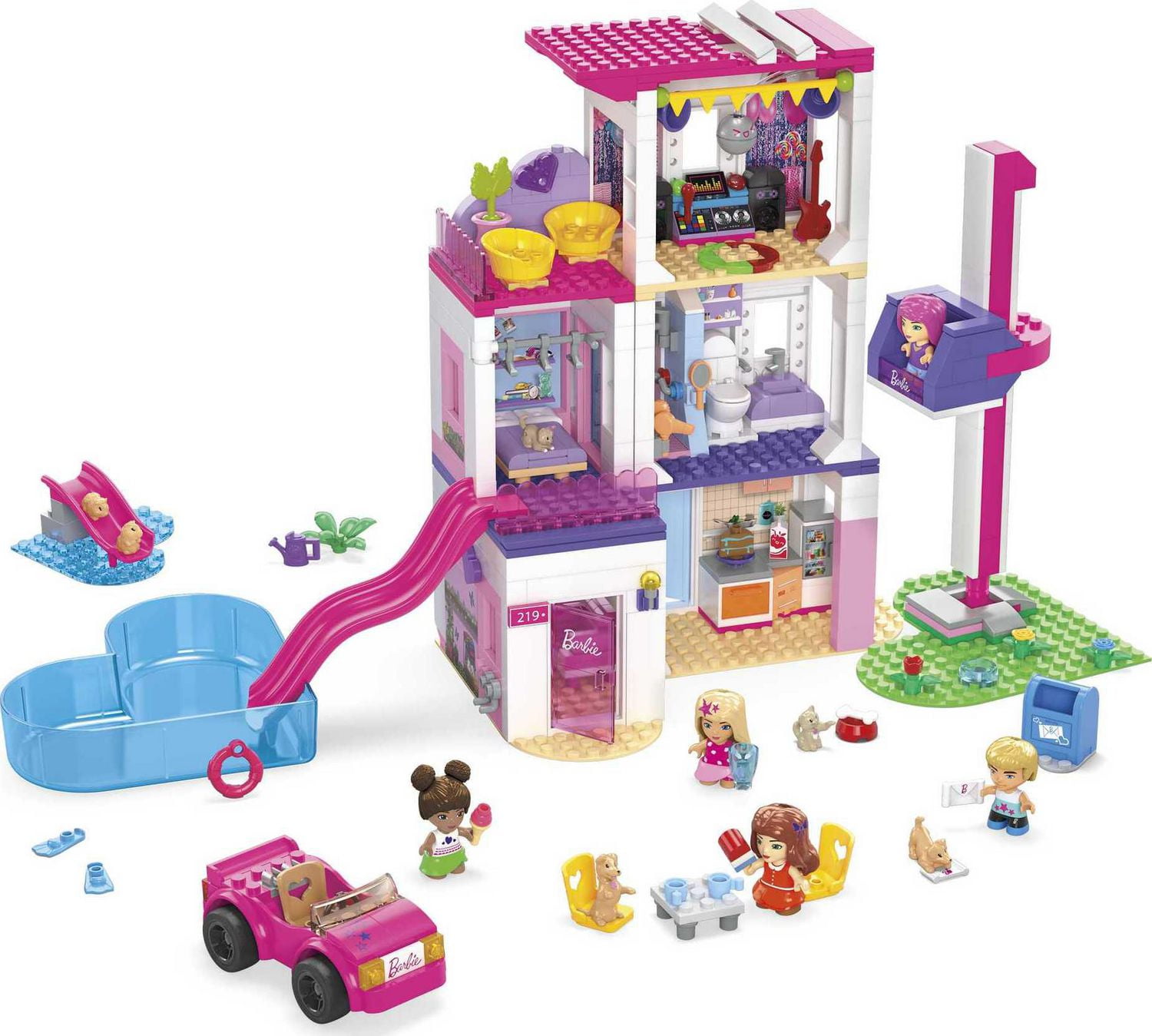 Barbie playhouse mega casa cheap de los sueños walmart