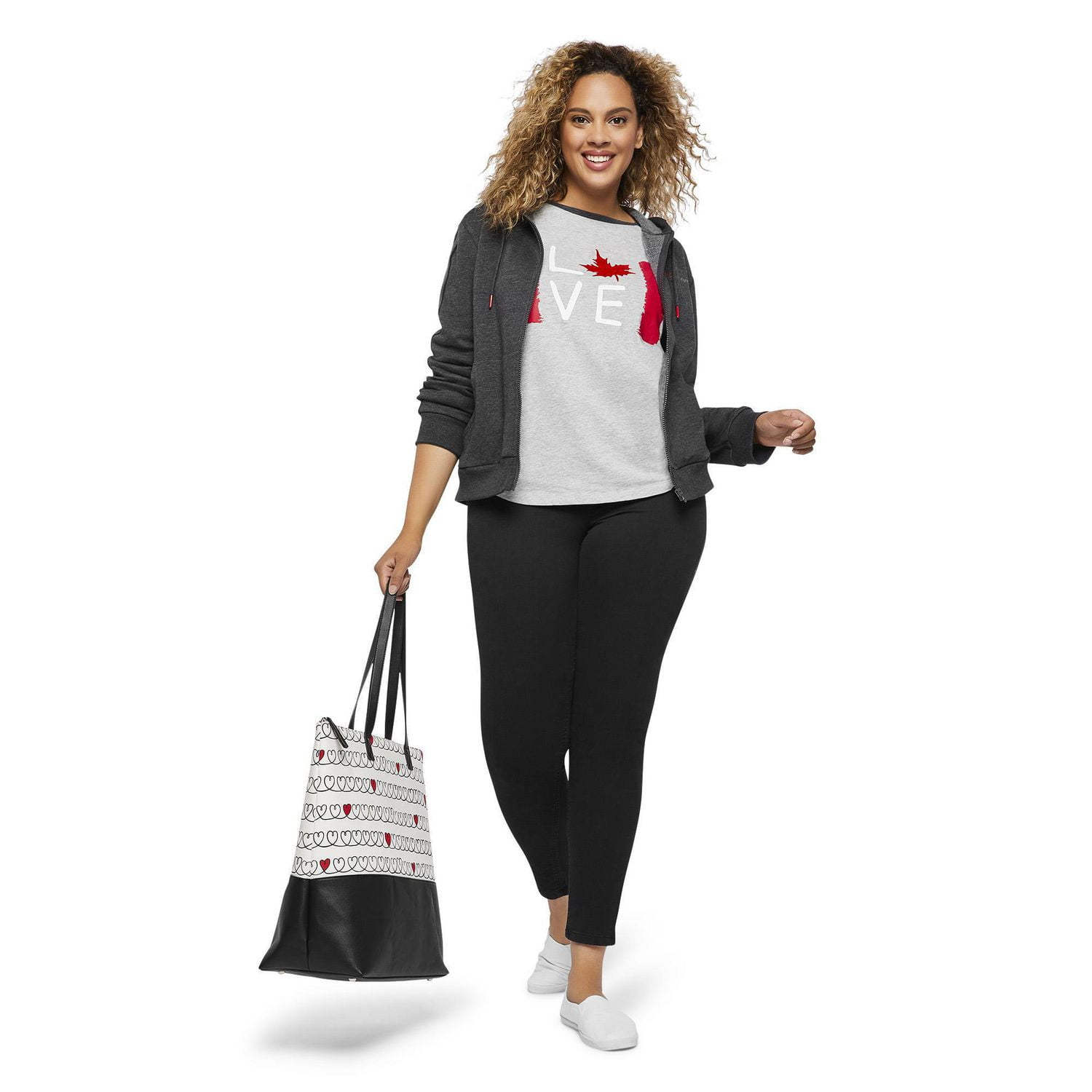 Love Ellen DeGeneres Women's Plus Raglan Baseball Flag Tee