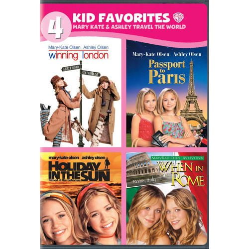 4 Kid Favorites: Mary-Kate & Ashley Travel The World - Winning London / Passport To Paris / Holiday In The Sun / When In Rome