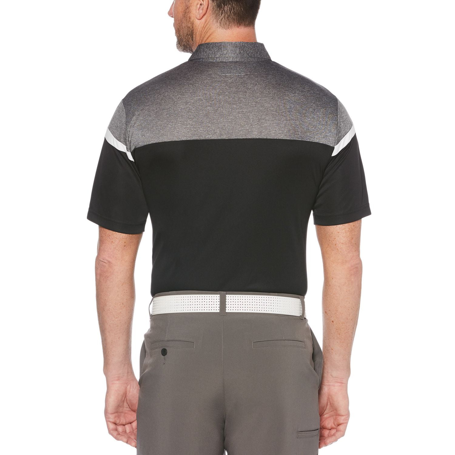 Polo performance à manches courtes Ben Hogan pour hommes en couleur chinée