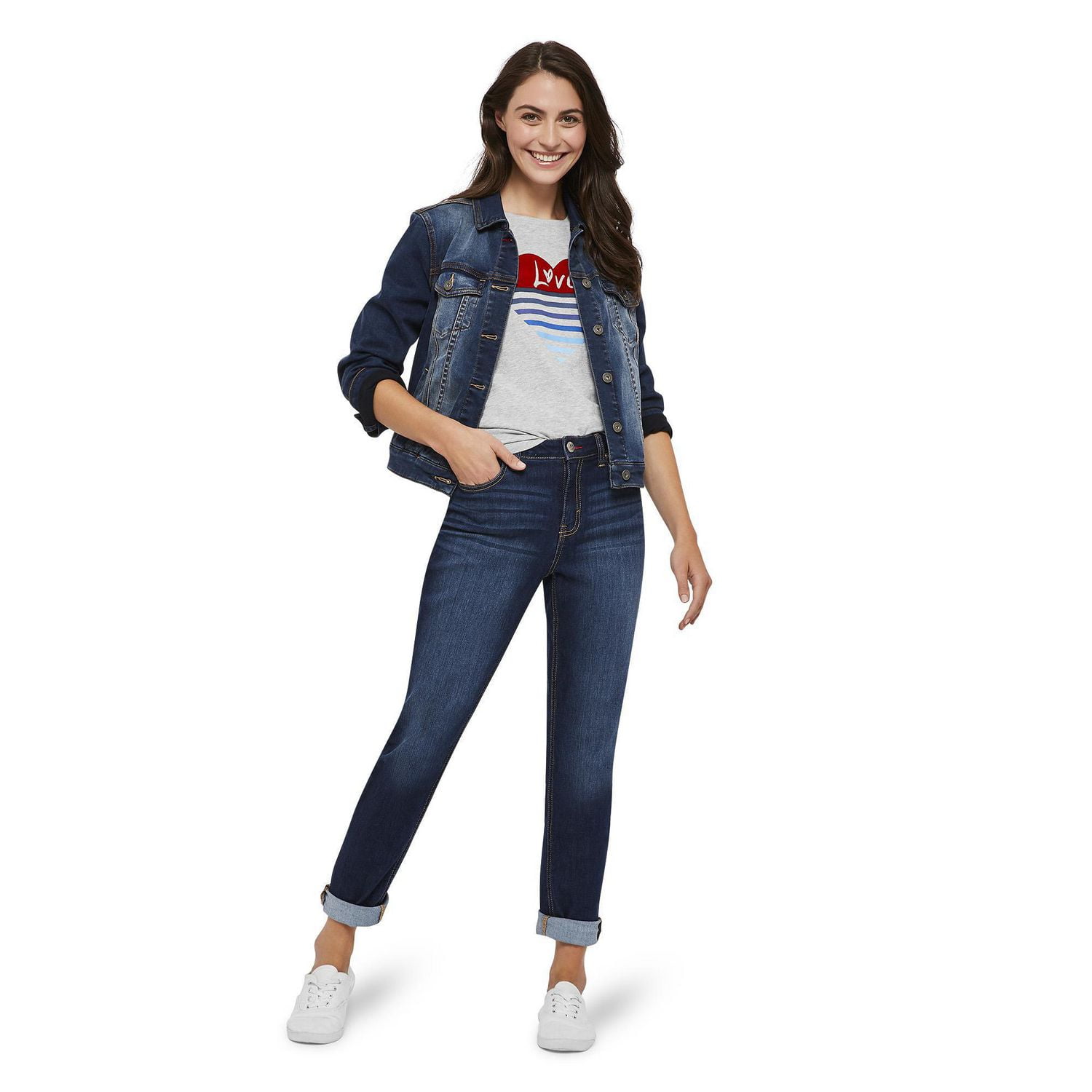 Love Ellen DeGeneres Women's Stevie Relaxed Mid-Rise Jeans
