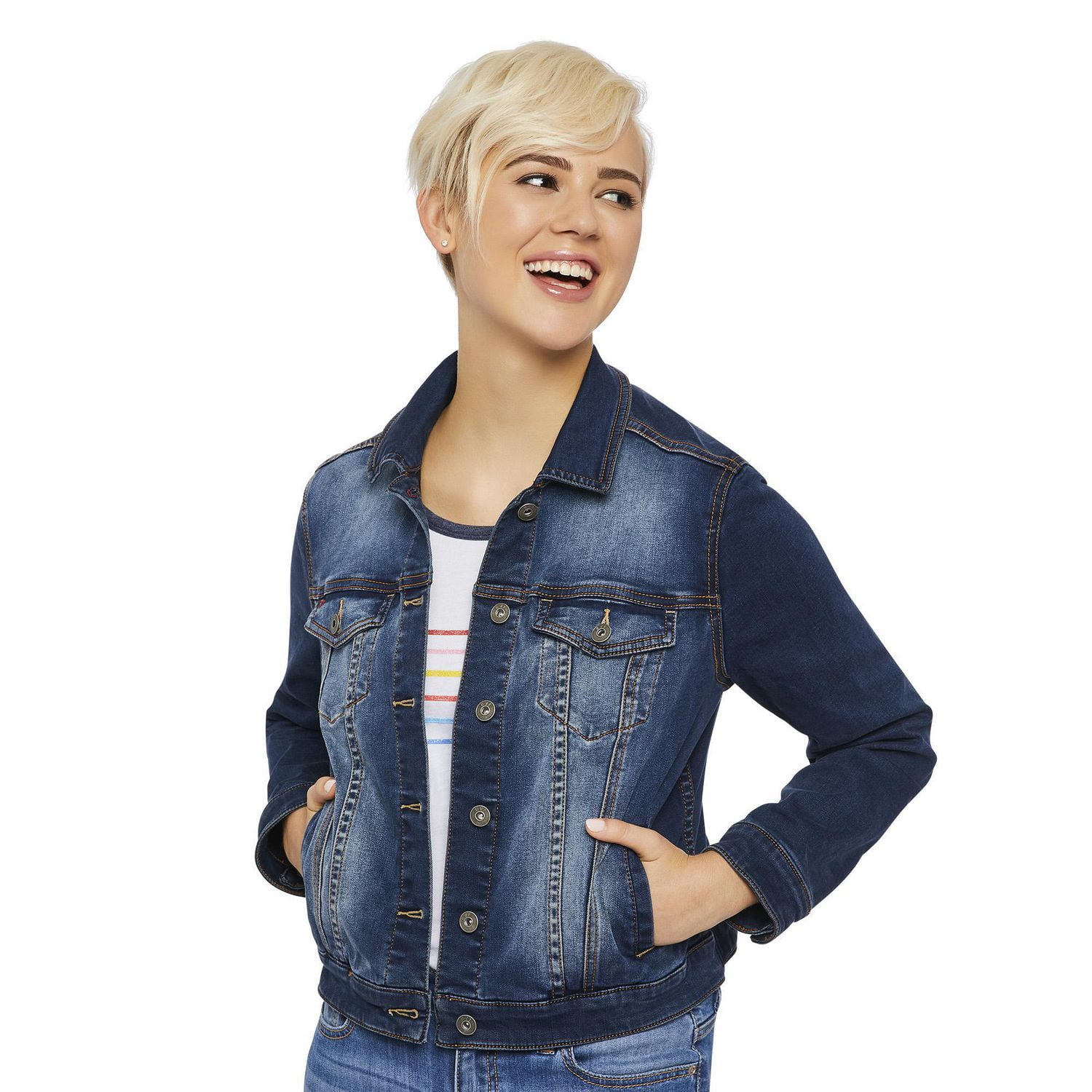 Love Ellen Degeneres Women S Flag Denim Jacket Walmart Canada