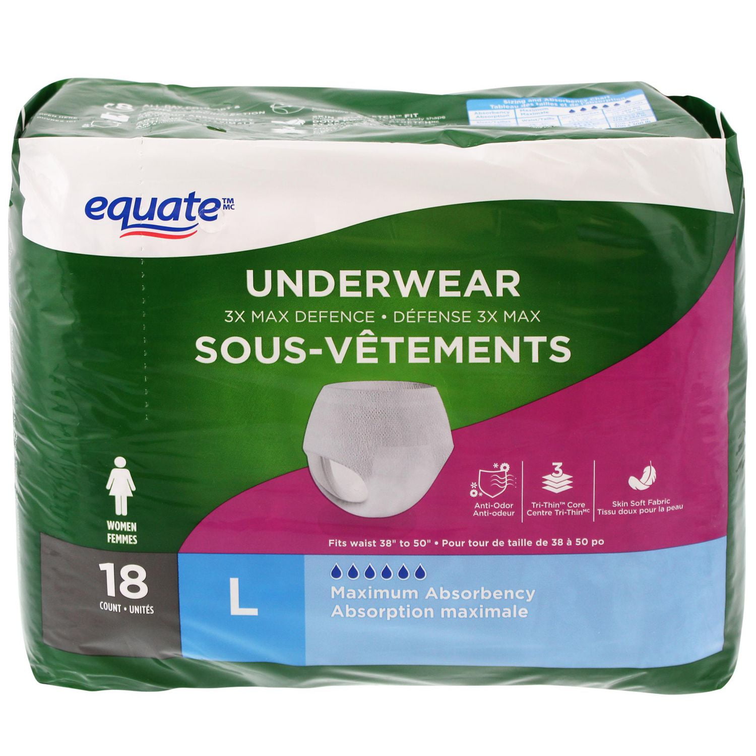  Pack of 4 - Assurance Incontinence Underwear for Women,  Maximum, XL, 16 Ct : Health & Household