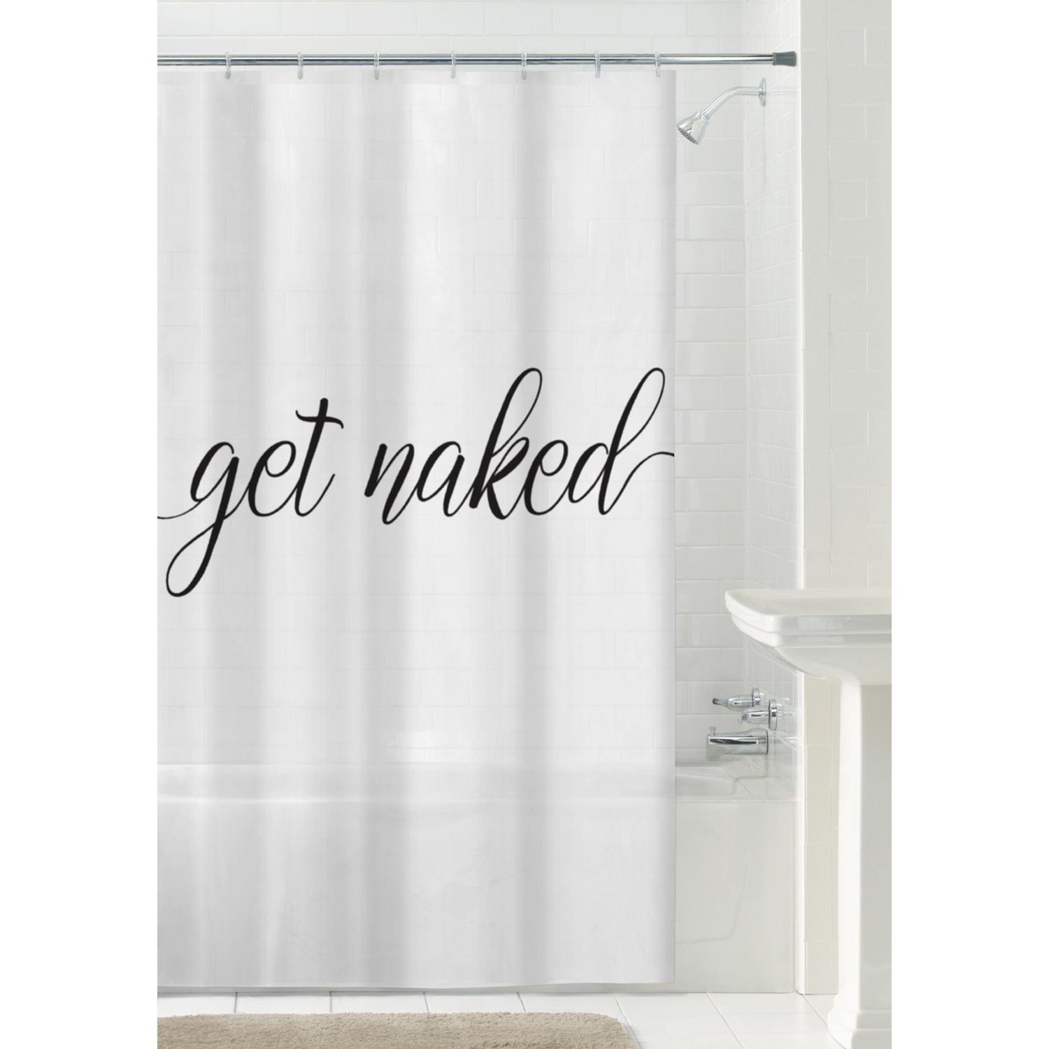 Mainstays Get Naked PEVA Shower Curtain, Black | Walmart Canada