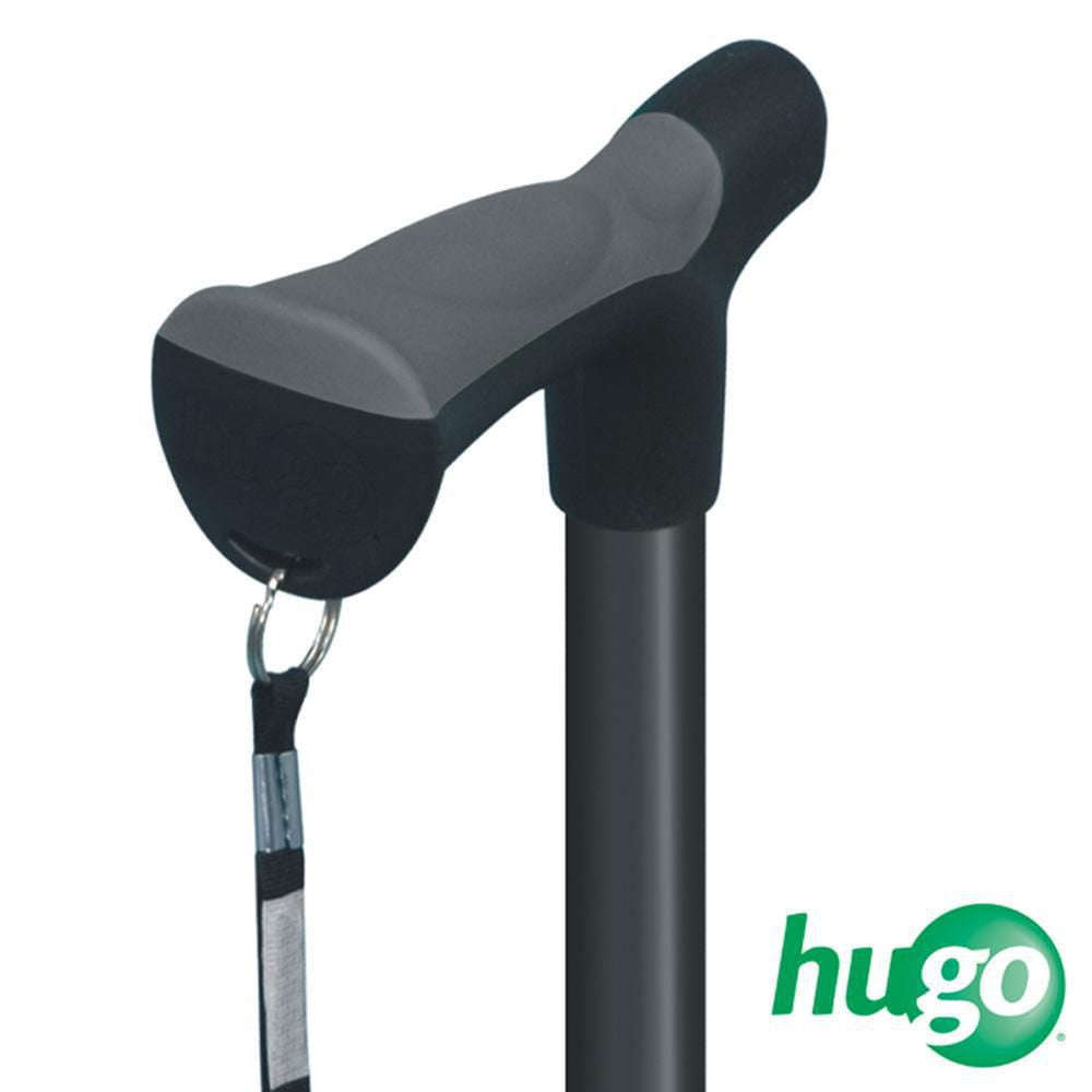 Hugo Ebony Adjustable Folding Cane with Reflective Strap