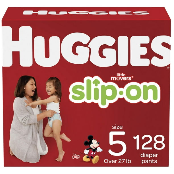 Couches Huggies Little Movers Slip-On, Emballage Économie Tailles