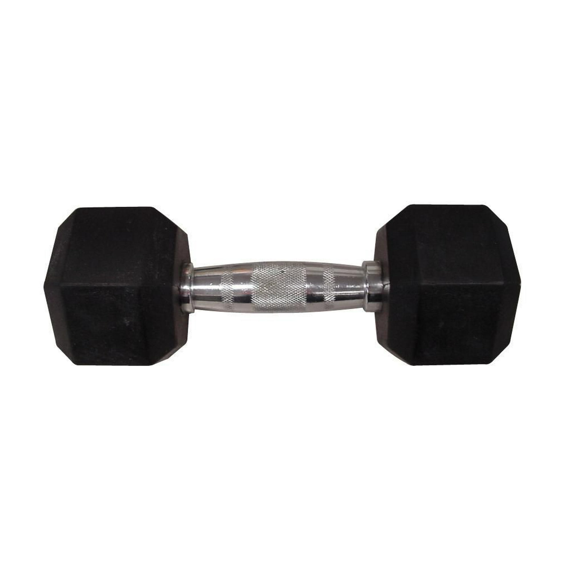 Soozier Set of 2 Hex Dumbbell Weights, Rubber Lift Weights for Strength  Training, 15 Lbs./Single, Black